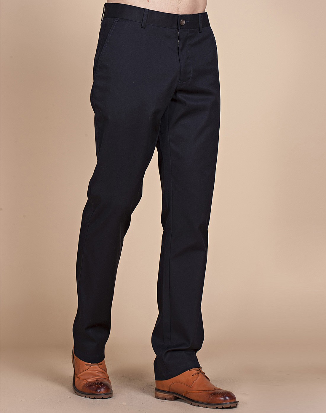 男士藏青色商务休闲西裤