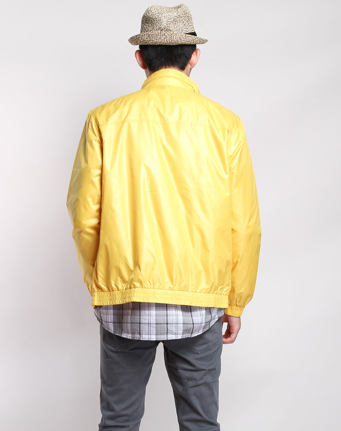 黄色休闲简约长袖外套