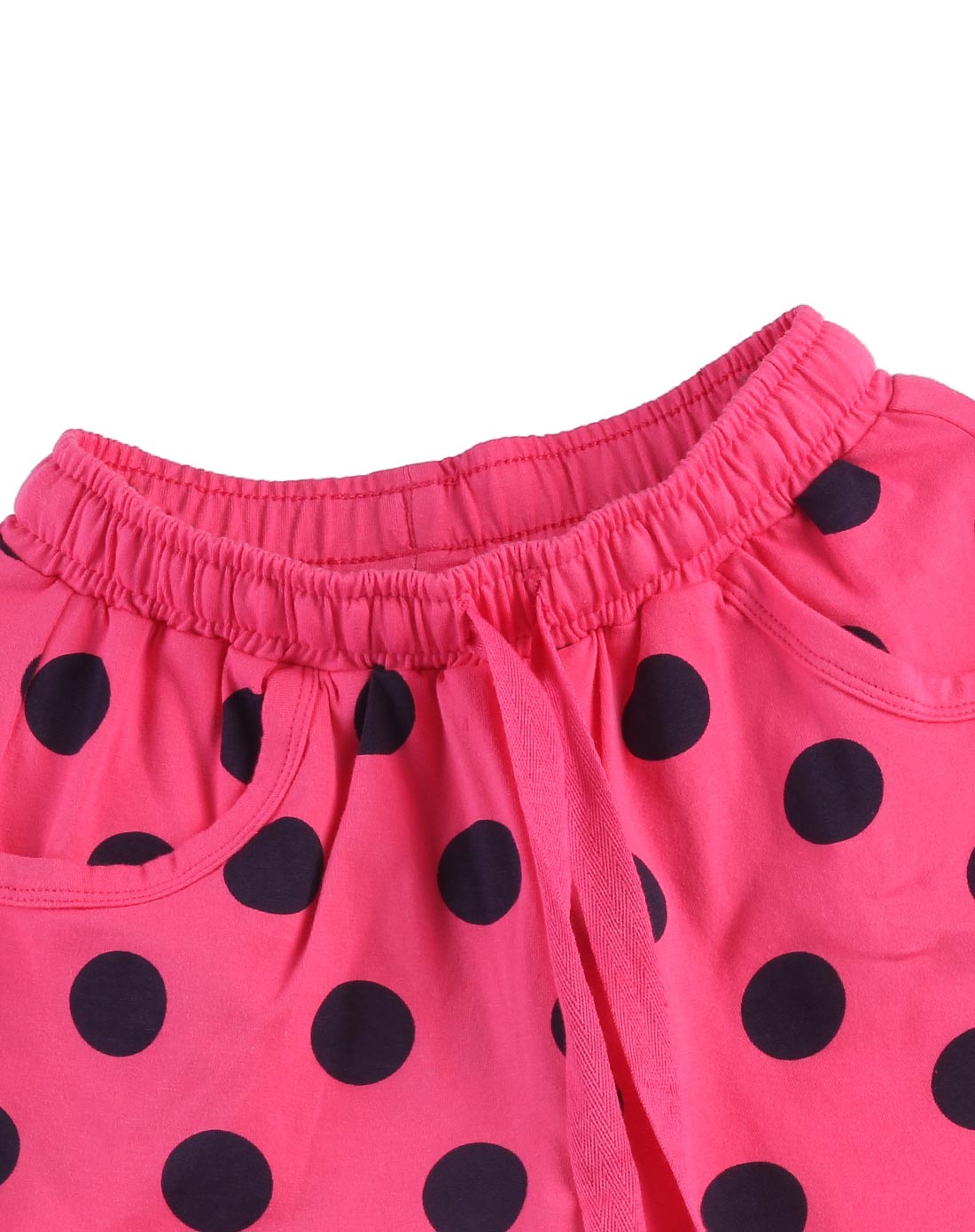 女童深桃红针织短裤