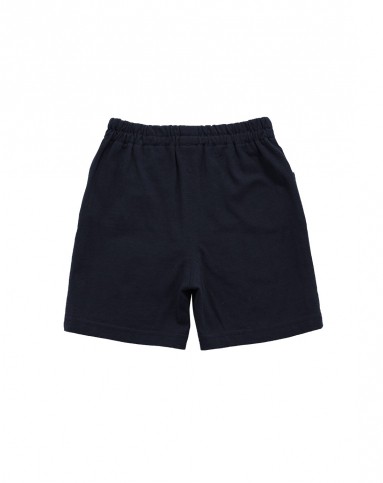 男童藏青色针织短裤