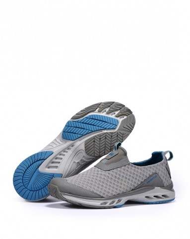 防滑耐磨 男款中灰/海蓝色网布鞋 户外休闲