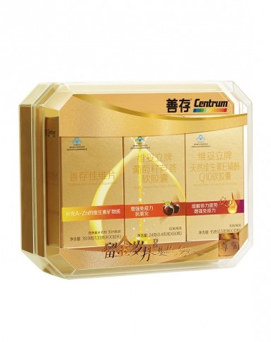 [美丽由内而外]善存留金岁月系列 尊享(维生素30片 葡萄籽60片 维生素
