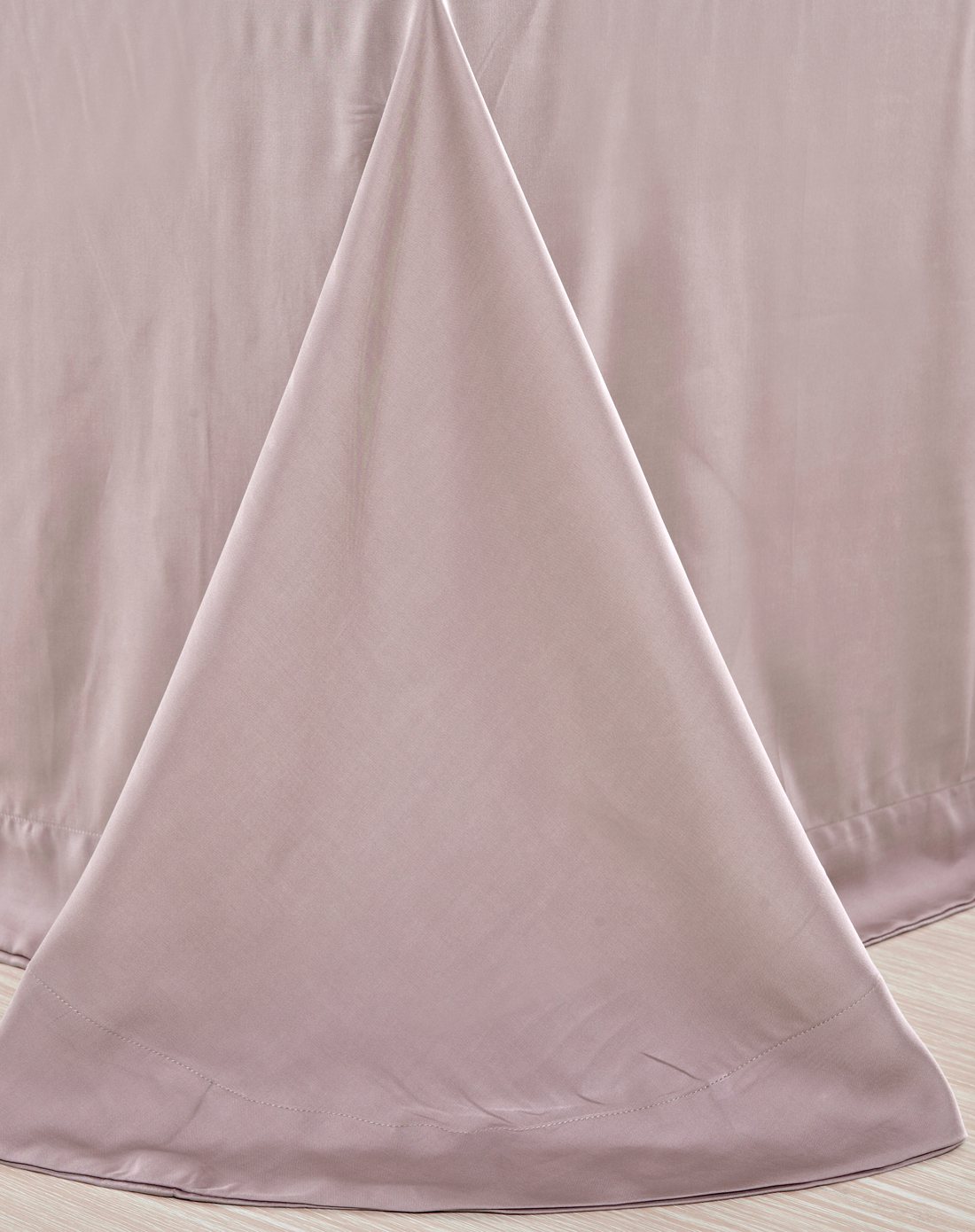 浅豆沙色爽滑素色天丝四件套1.8米床