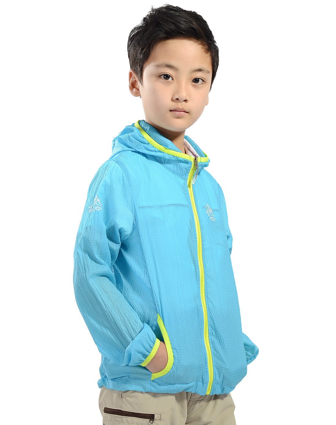 超薄透气 儿童天蓝色皮肤衣 柔软超轻