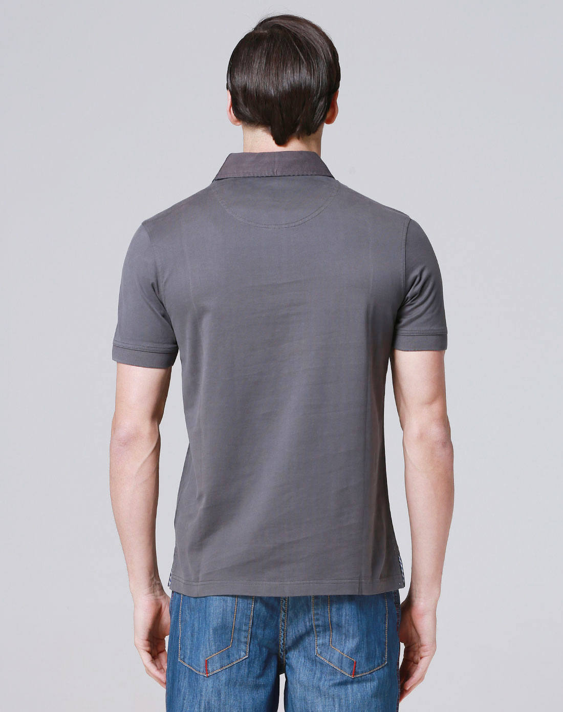 深灰绿色休闲百搭短袖t恤