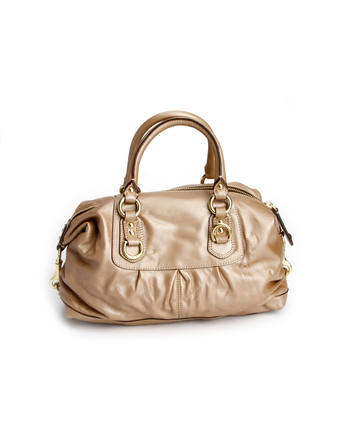 深香槟色简约两用包