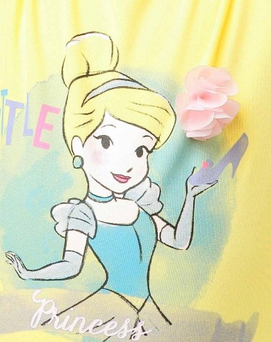 绿盒子greenbox迪士尼公主系列童装专场女童黄色长袖t恤-唯品会