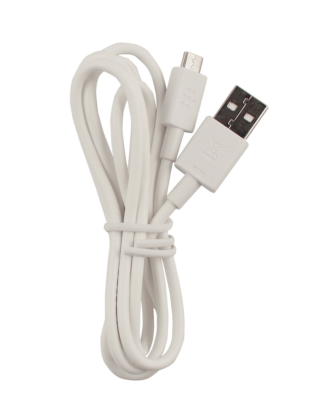 白色安卓数据充电两用线