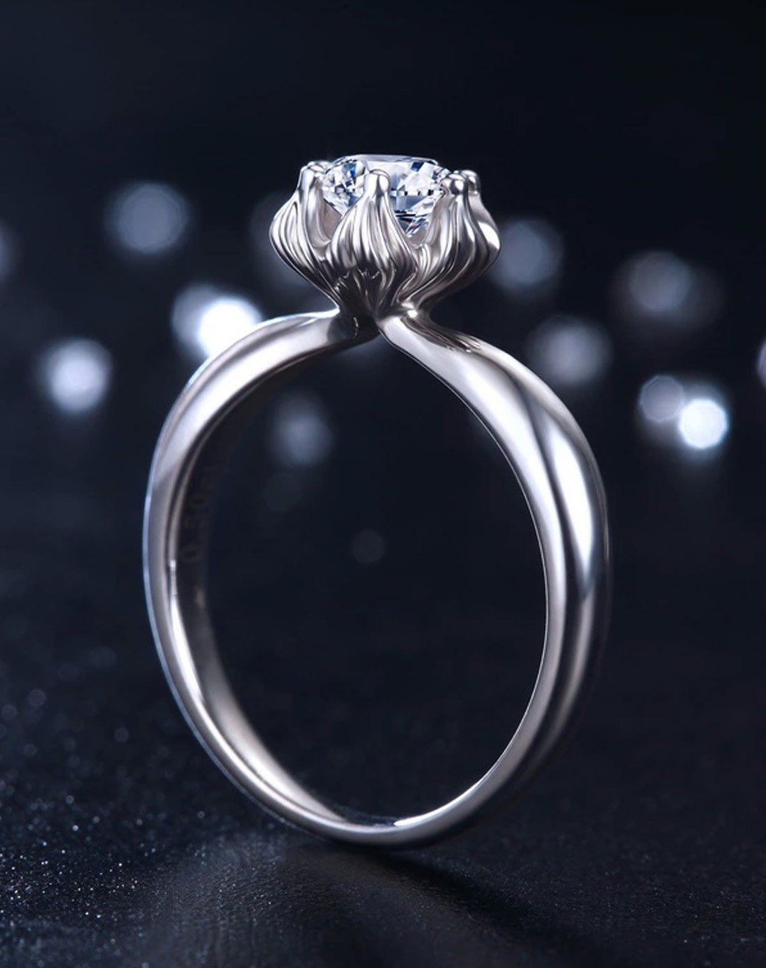 18k金30分珂兰天鹅系列钻戒