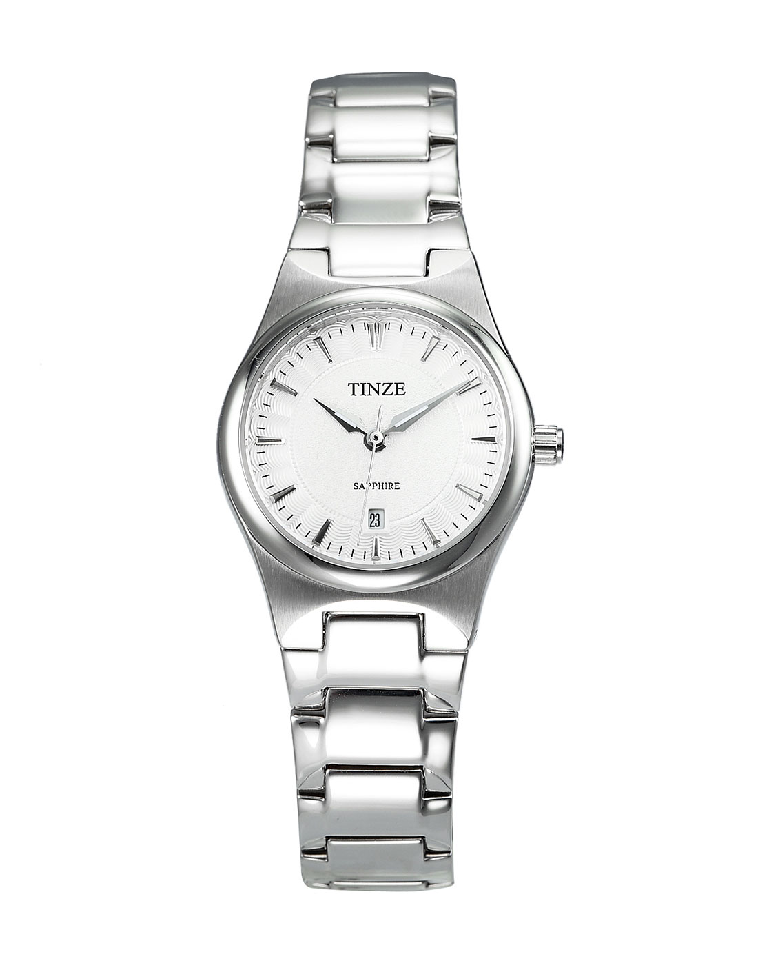 女款白/银色小表盘钢带石英手表