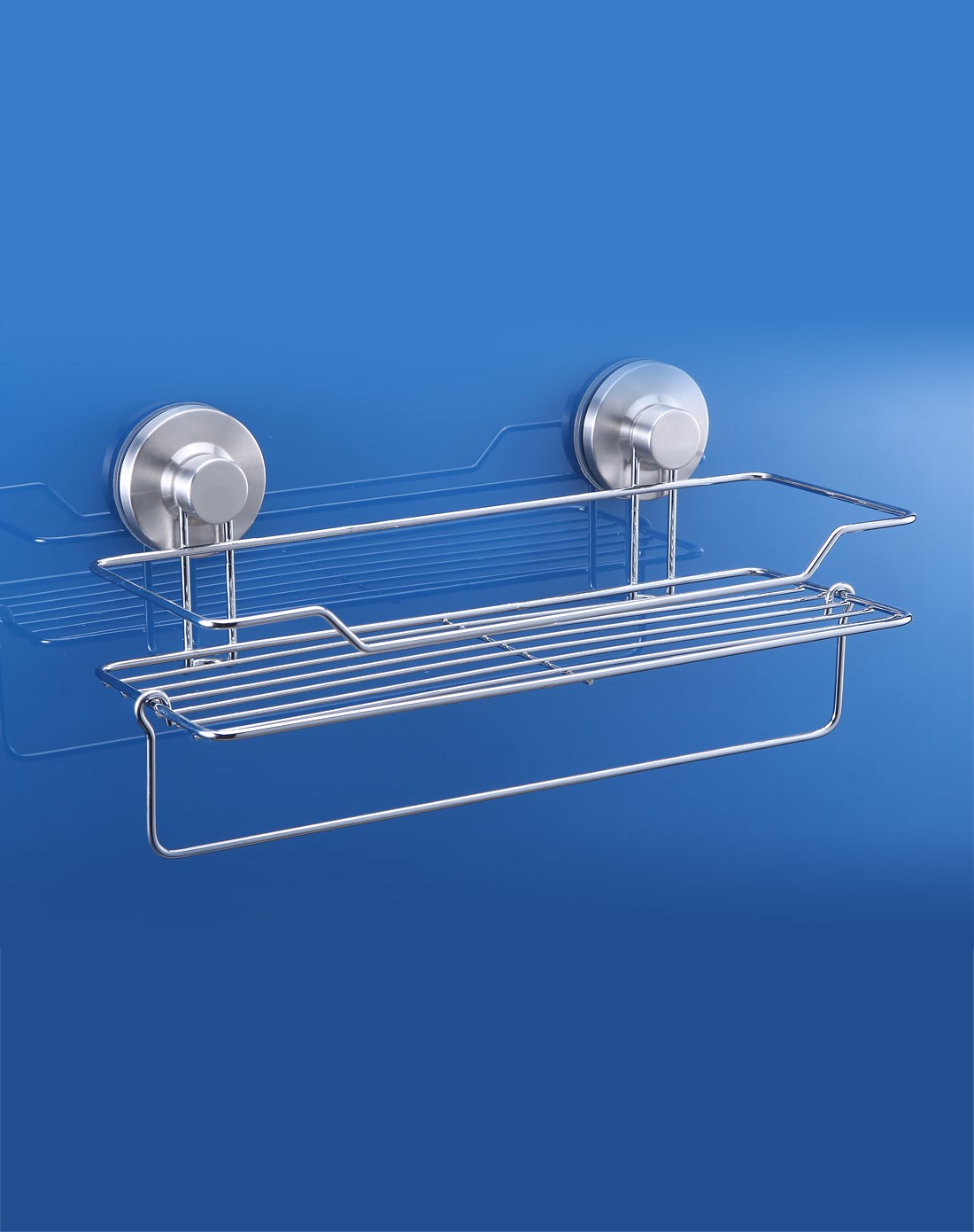 huskey情迷马德里系列不锈钢吸盘浴室置物架