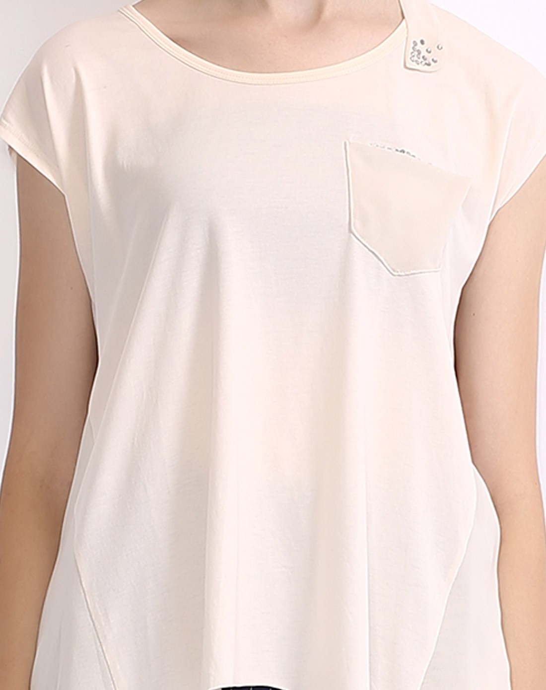 杏色简约百搭短袖t恤