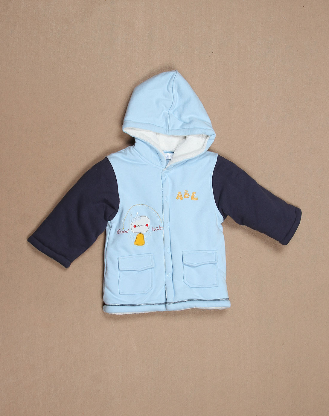 安贝儿 中性蓝色极影动漫连帽长袖外套