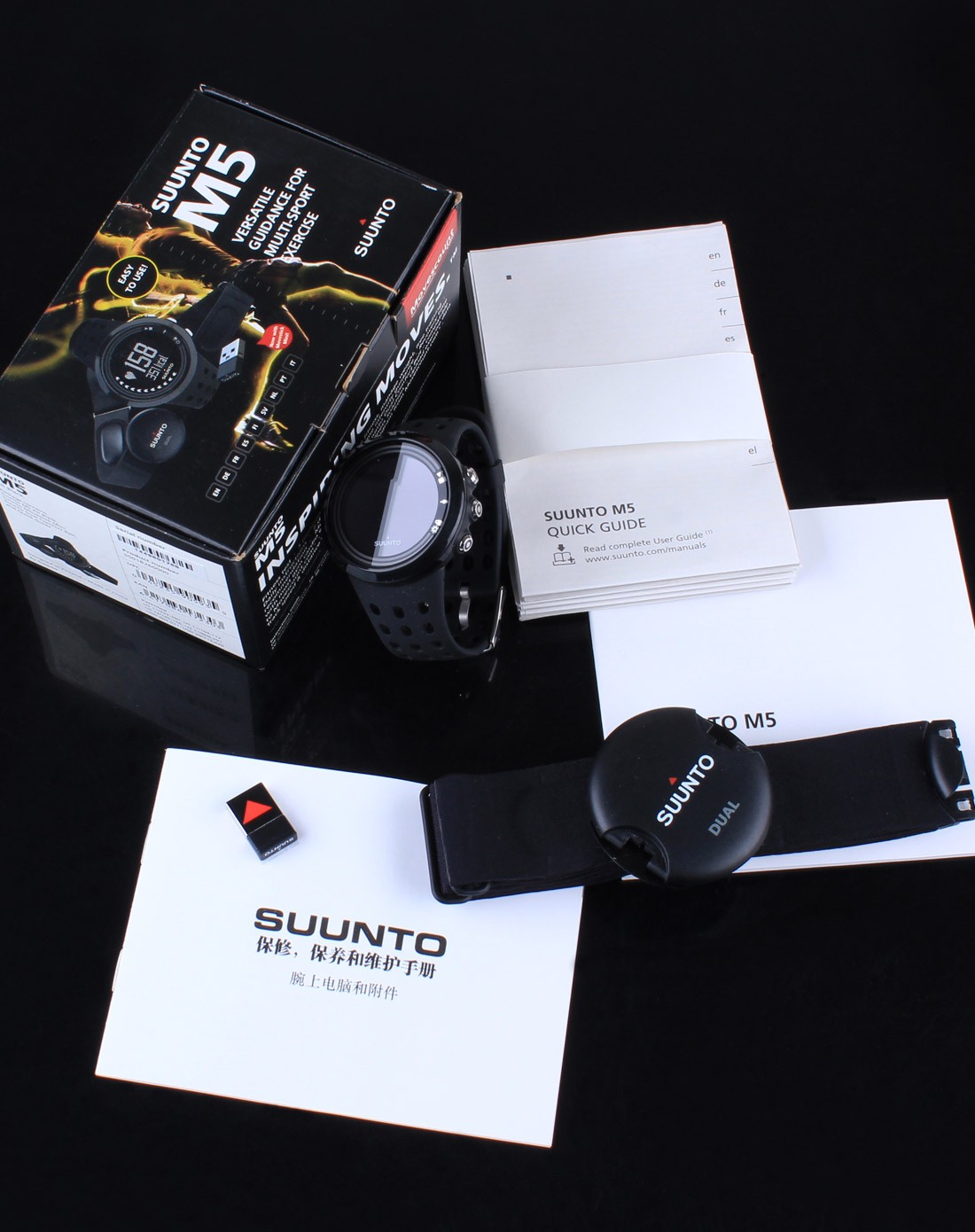 suunto 颂拓 m系列 m5黑金刚 中性 黑色 户外运动腕表