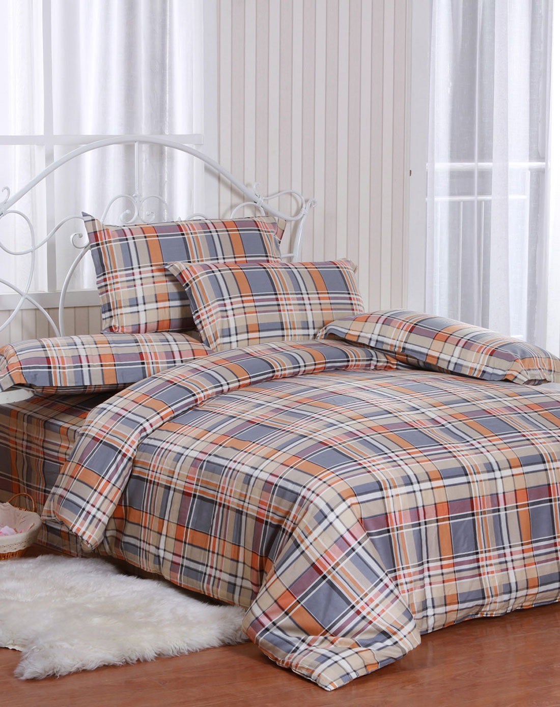 真爱美家 真爱美家 1.5m双人全棉斜纹印花四件套简约都市