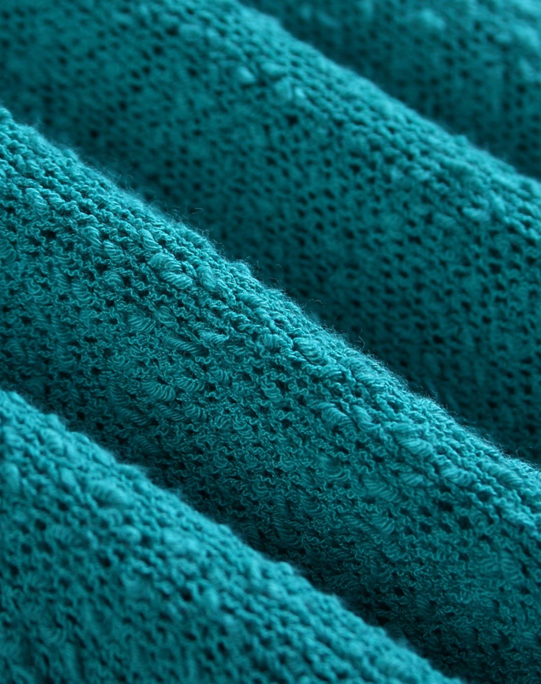 女孔雀绿针织衫