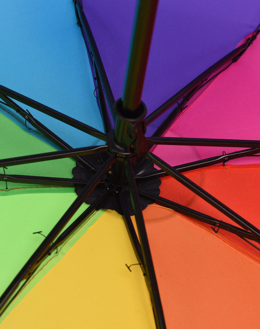 时尚七色彩虹清新三折晴雨伞