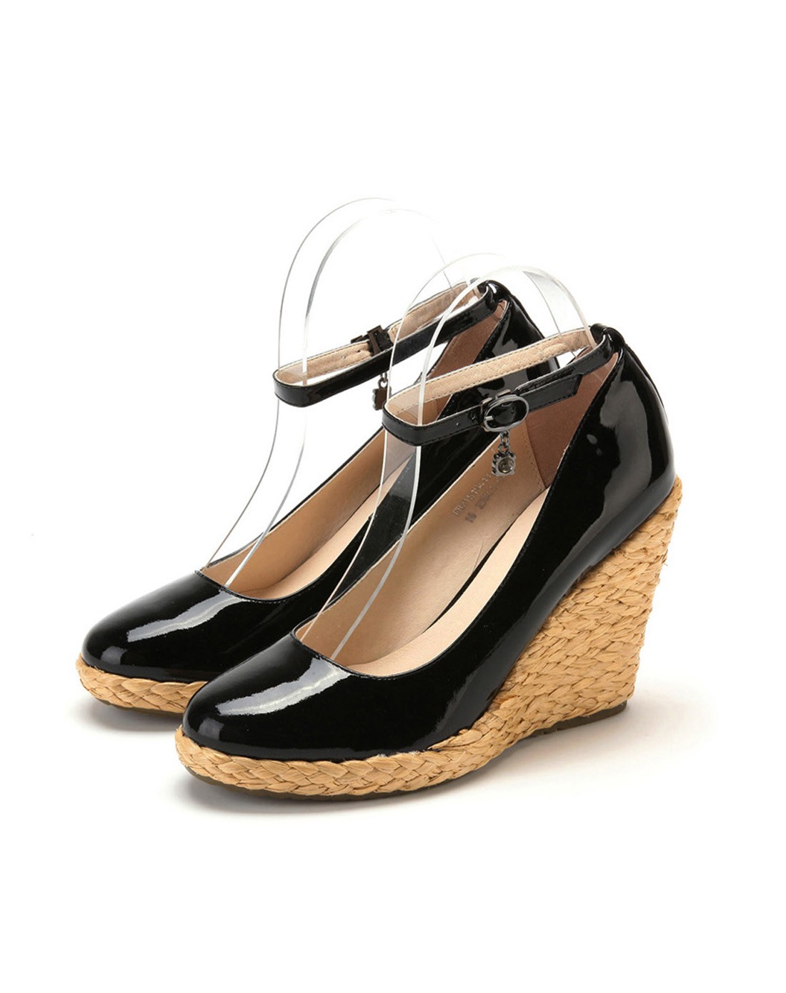 菲伯丽尔fbl 黑色漆面牛皮休闲单鞋