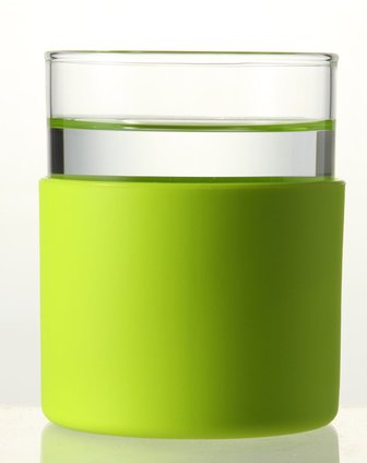 绿色防滑玻璃杯300ml