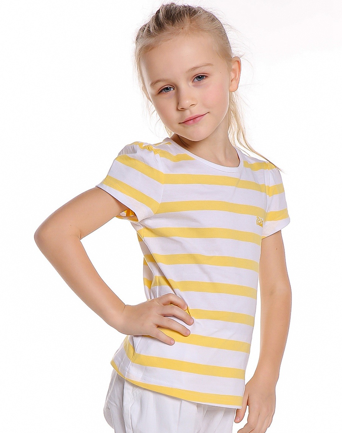泡泡噜poipoilu 女童黄色短袖t恤