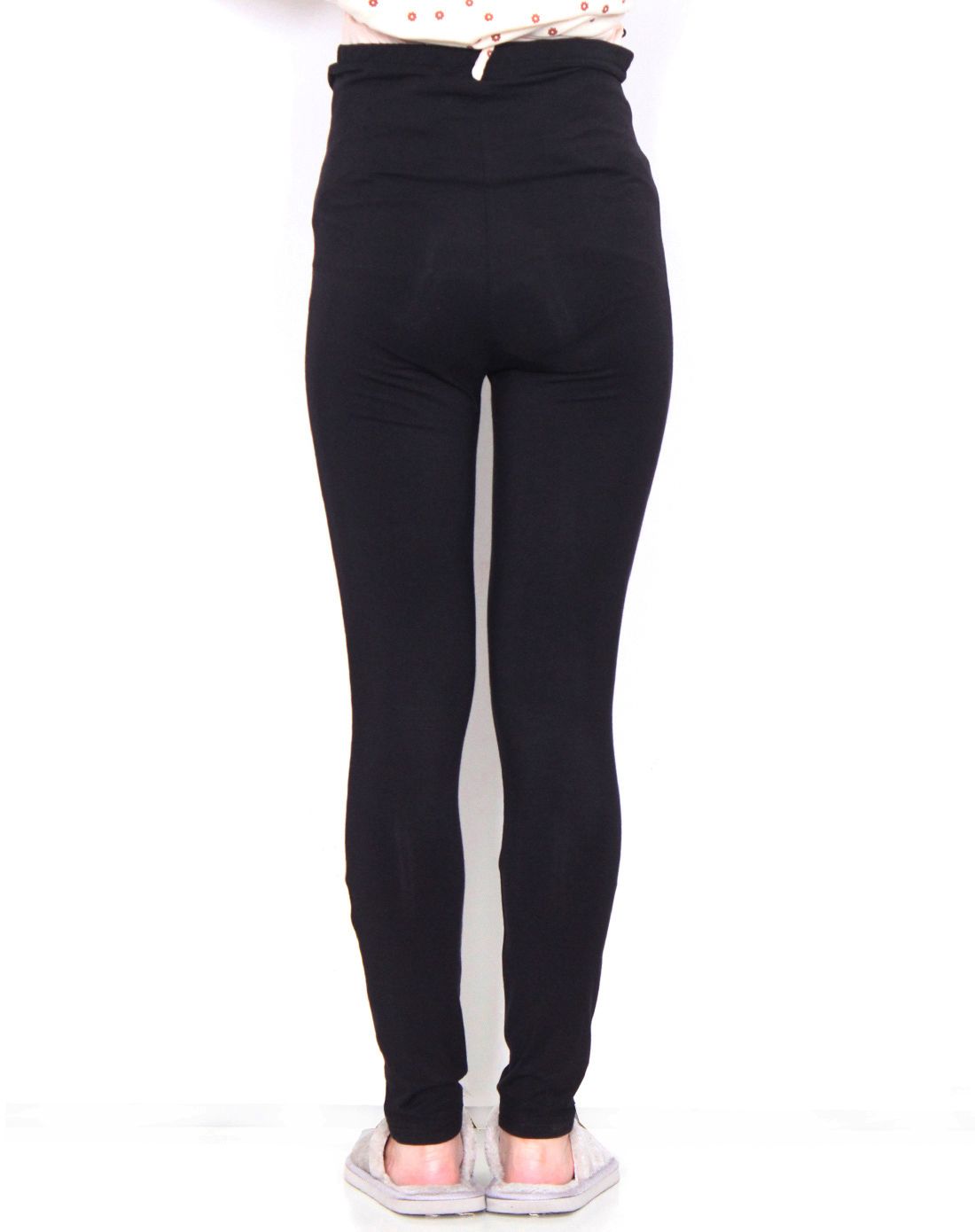 黑色莫代尔孕妇保暖秋裤