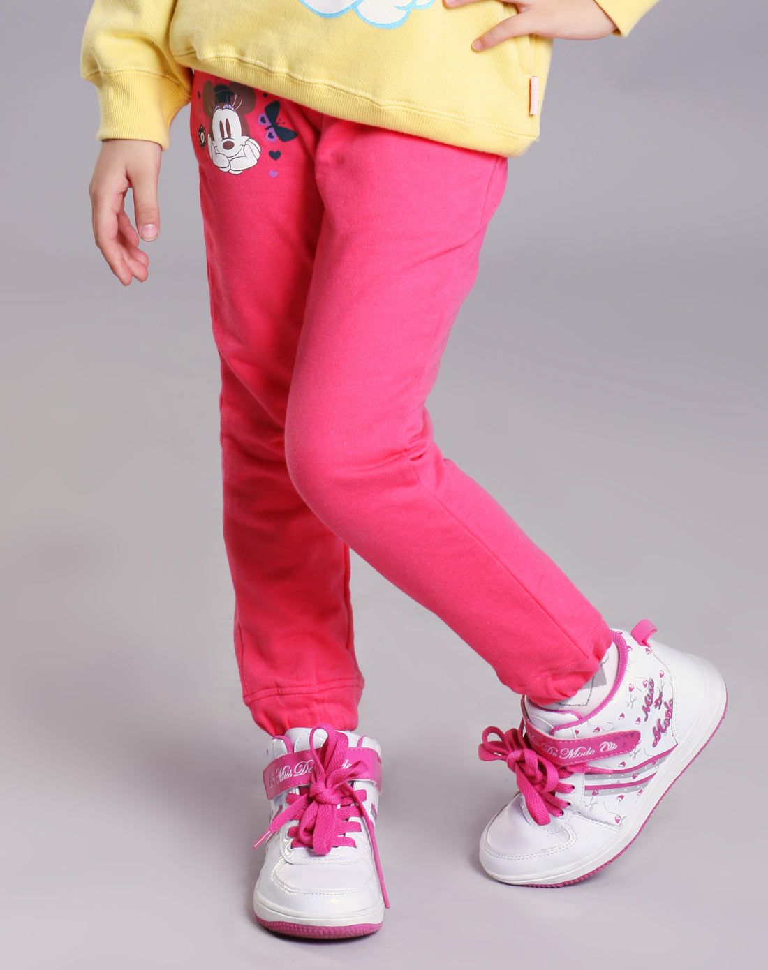 女童洋红色长裤