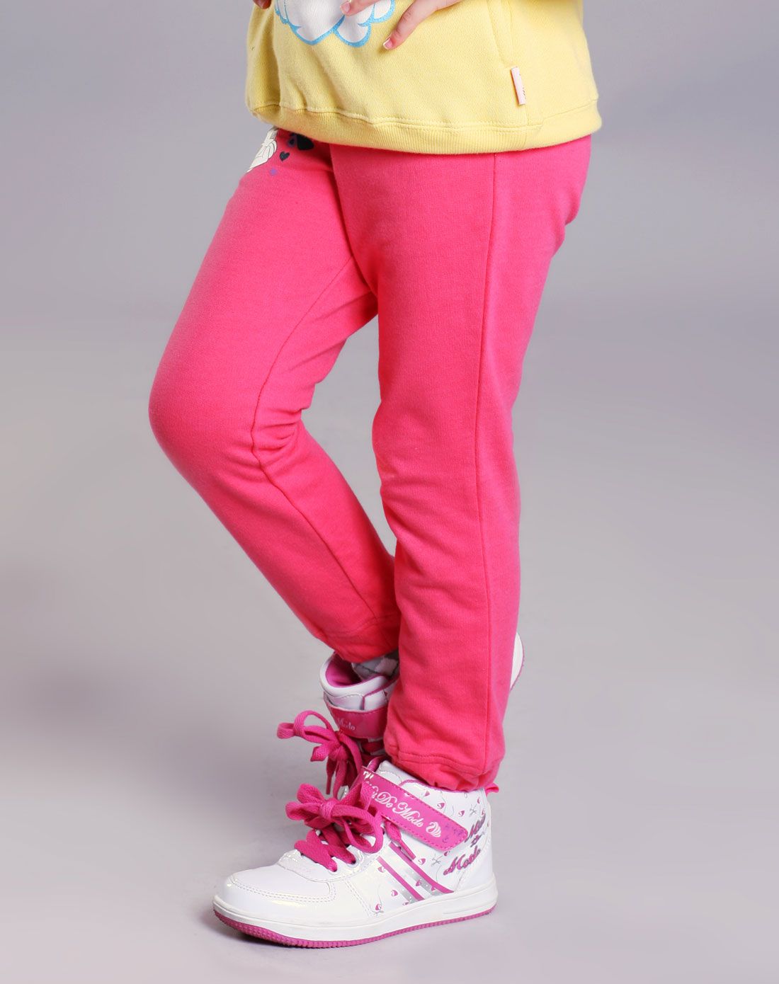 女童洋红色长裤