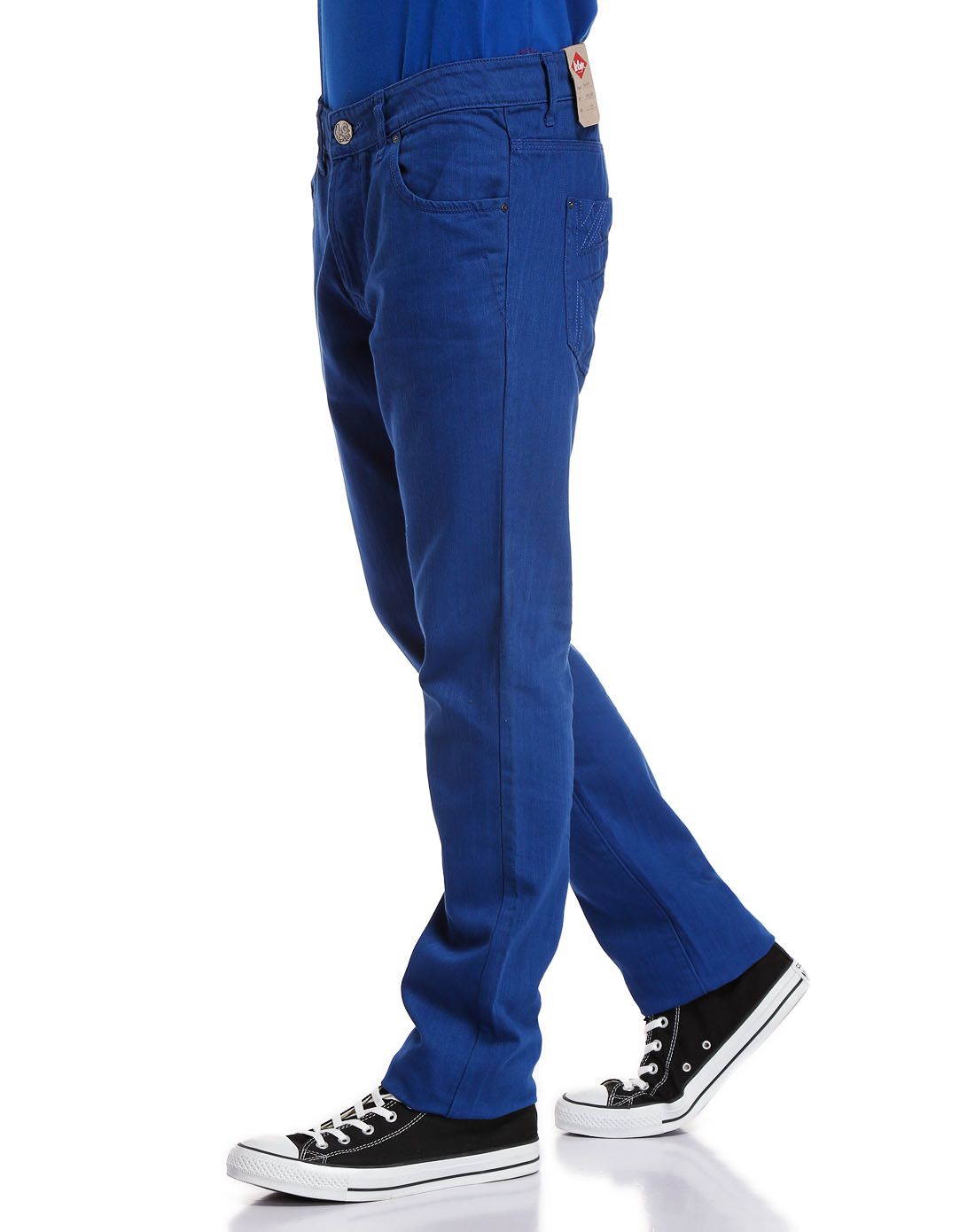 深蓝色男式牛仔裤