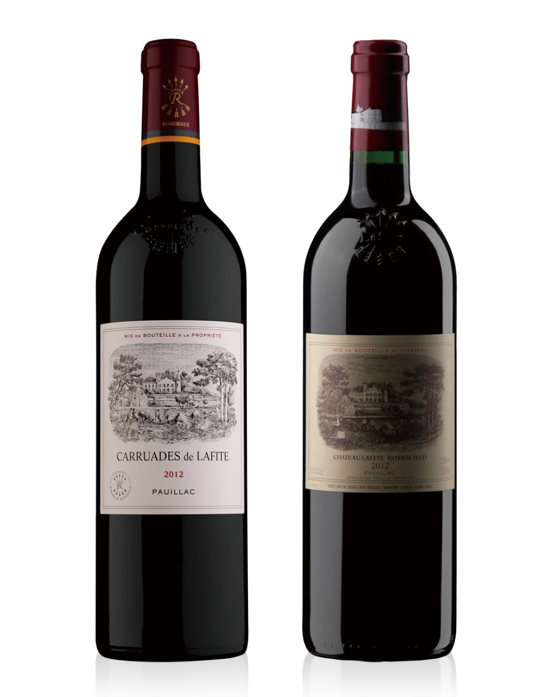 【超值组合】法国 2012拉菲城堡双支组合(正牌 副牌) 750ml*2