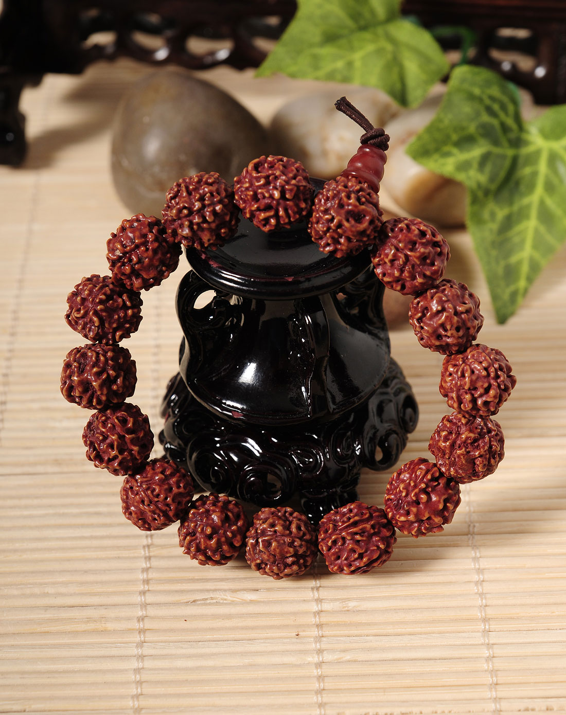 中性深灰色天然菩提子12mm手串手链