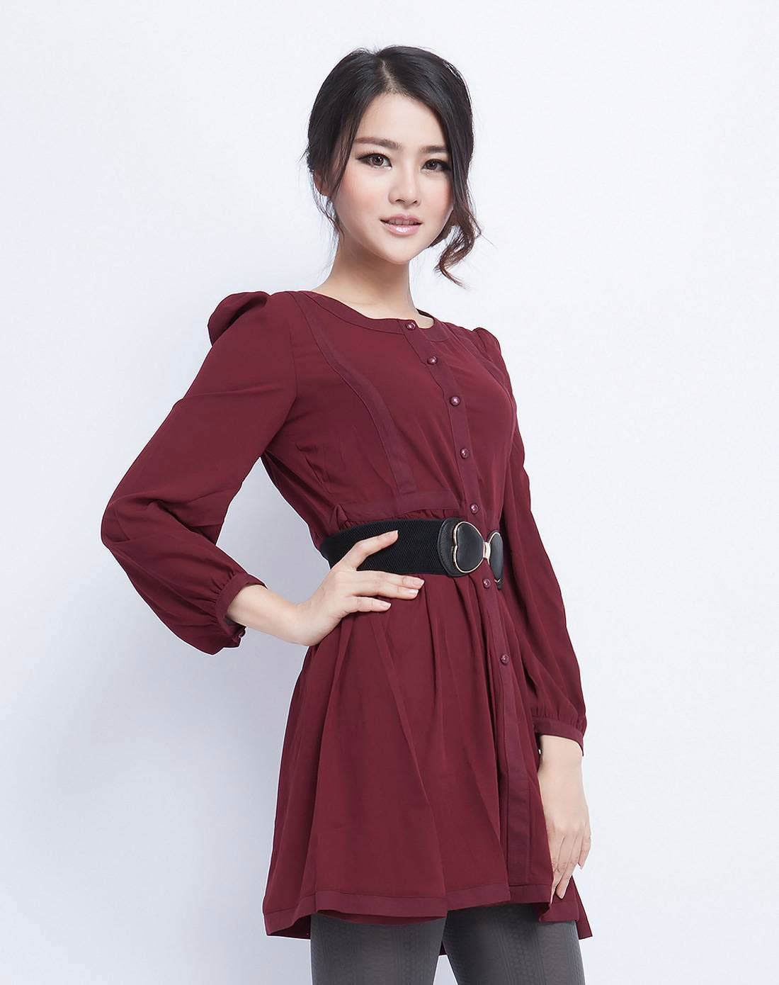 艾夫斯itisf4 砖红连衣裙