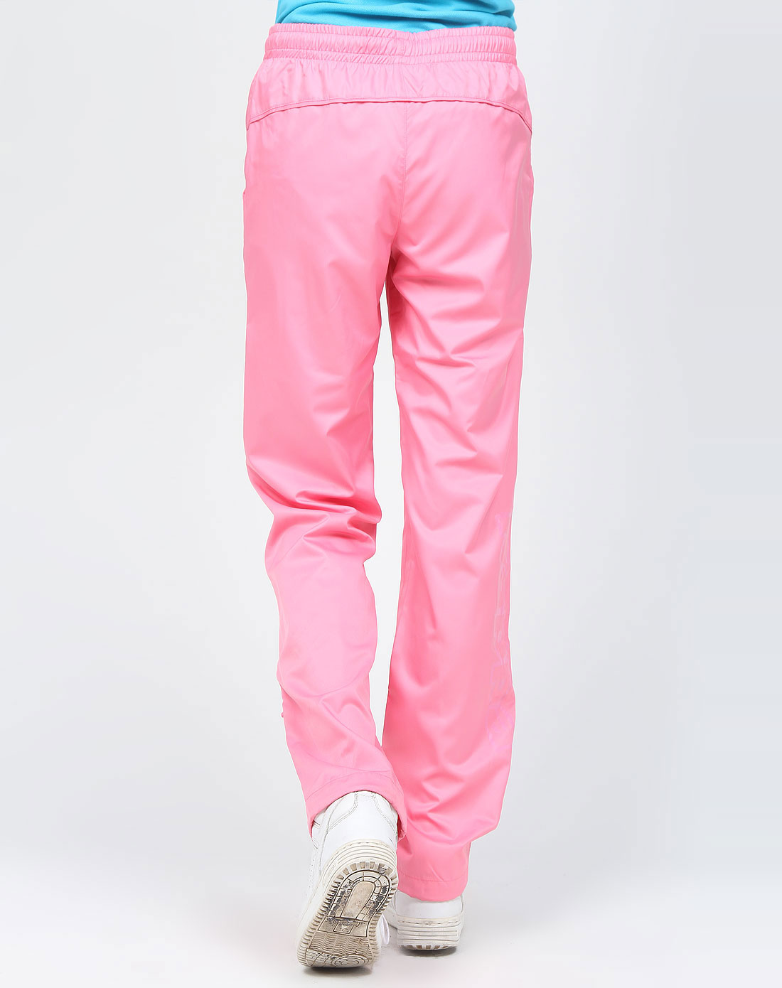 女款 艳粉色防水纯色运动长裤