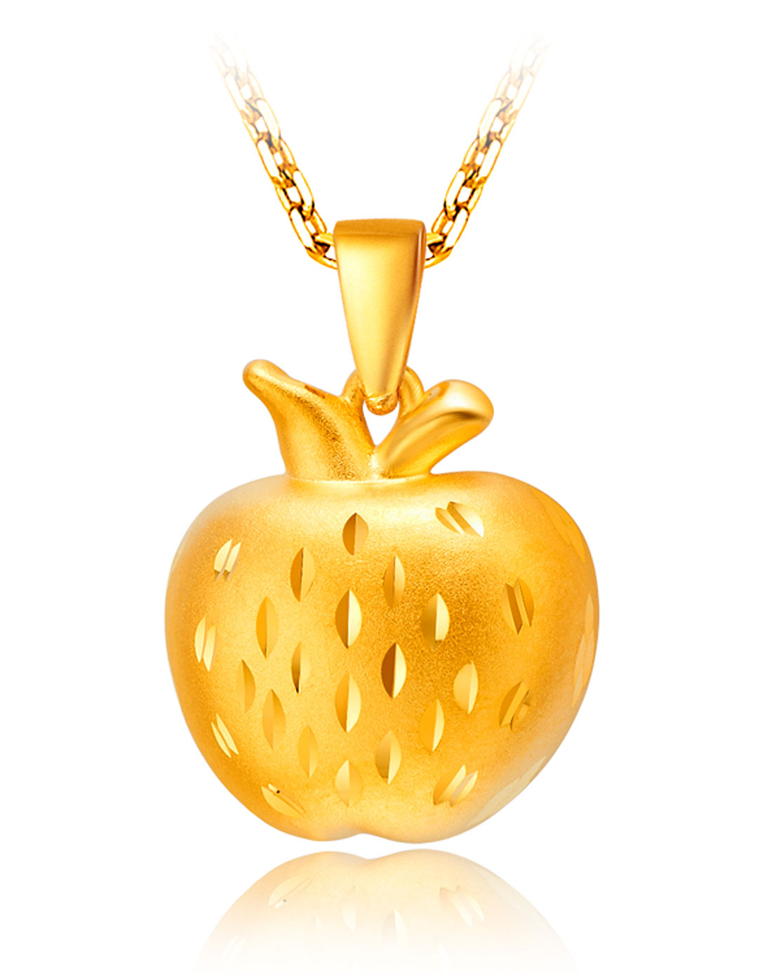 苹果黄金吊坠