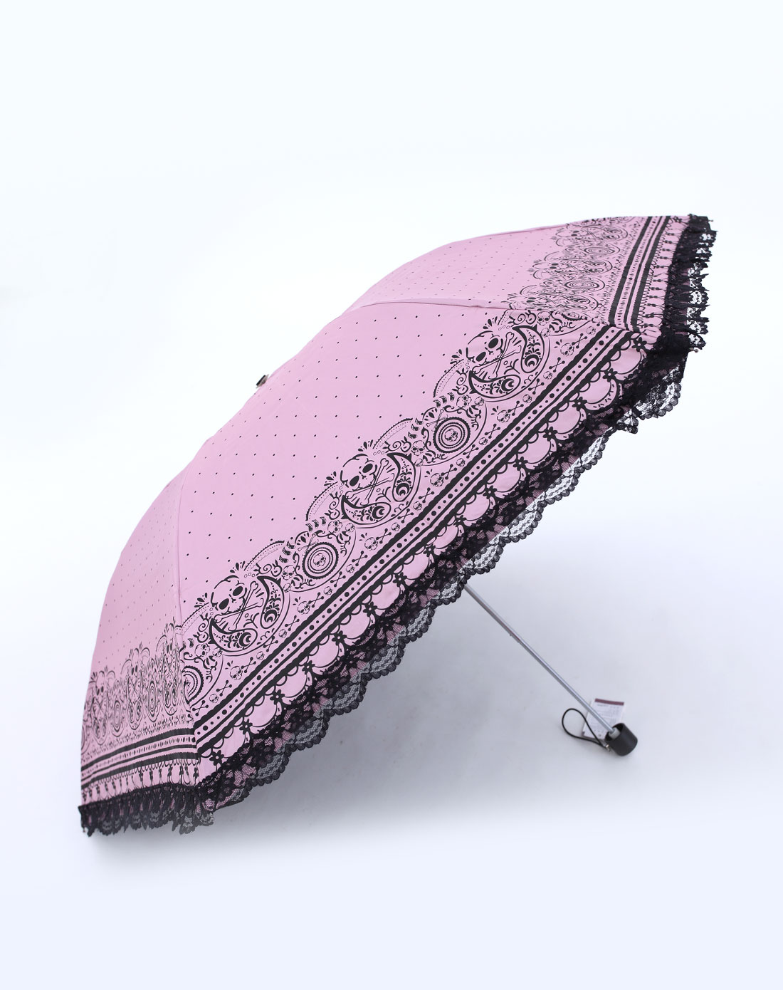 宏达 粉三折超细色胶防紫外线钢笔伞