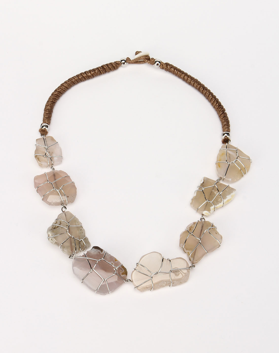 白色水晶石项链