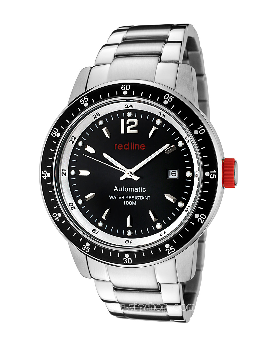 red line 男款精湛黑色表盘机械表