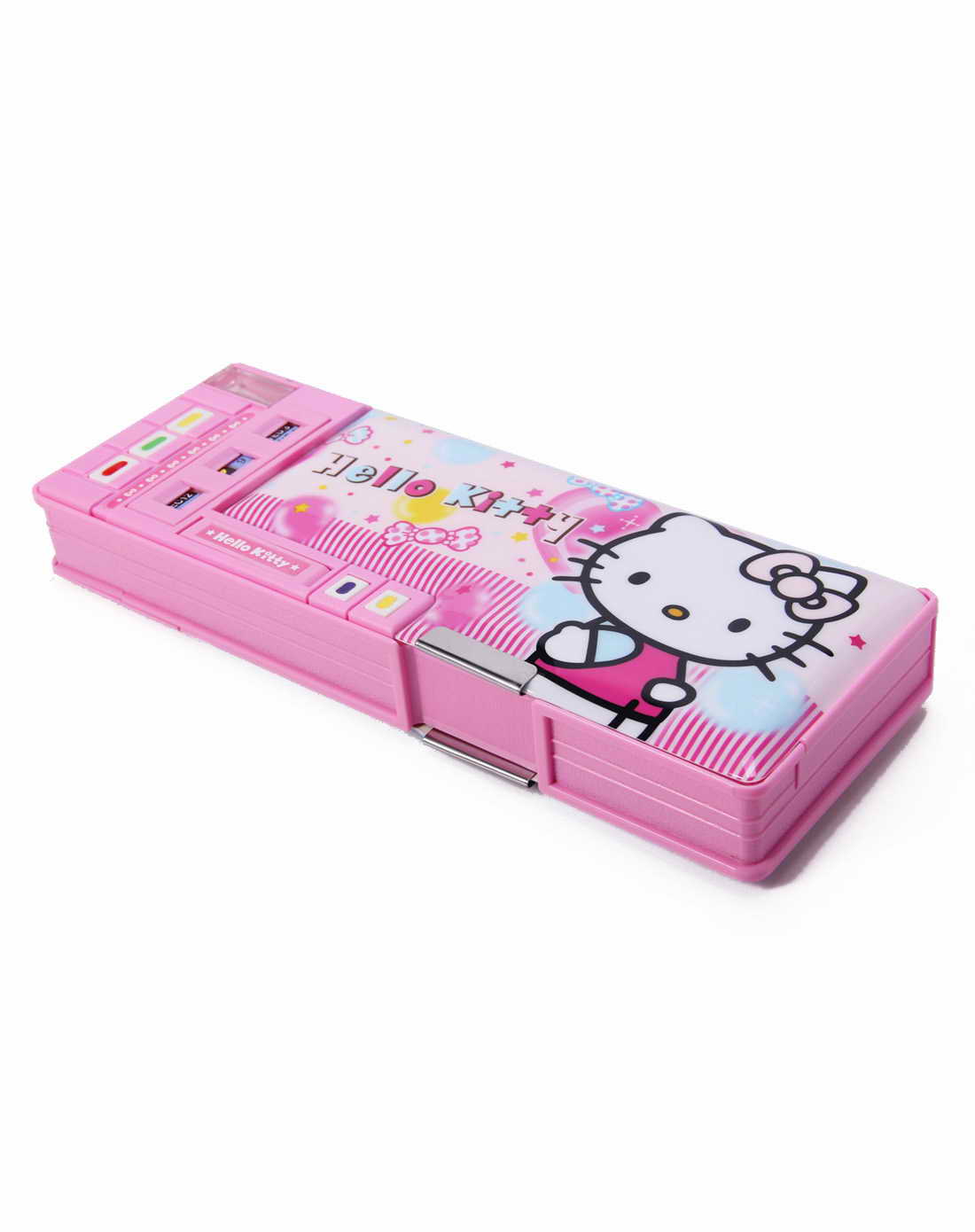 hello kitty 女童粉色多功能磁性笔盒