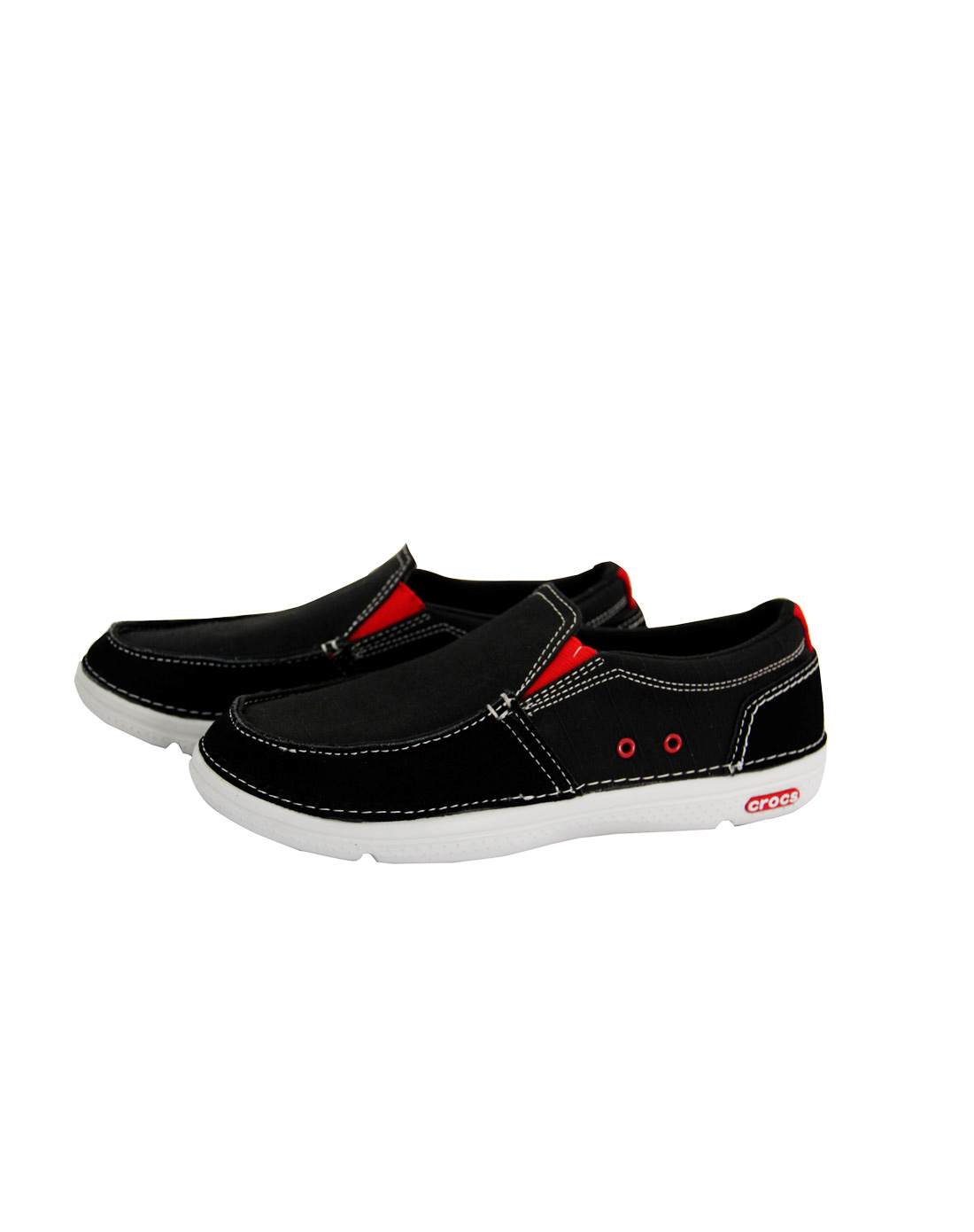 男式黑/珍珠白色圣莫尼卡休闲鞋