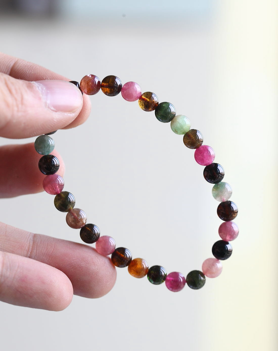 精品天然碧玺6毫米碧玺手串