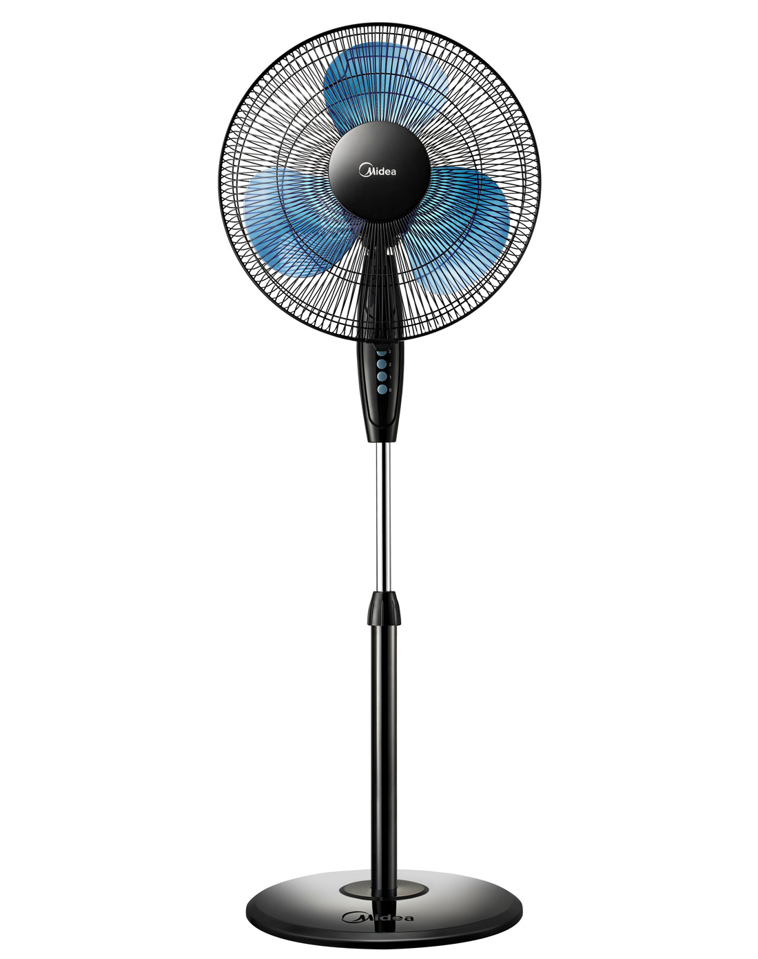 三叶可摇头落地扇黑/蓝色