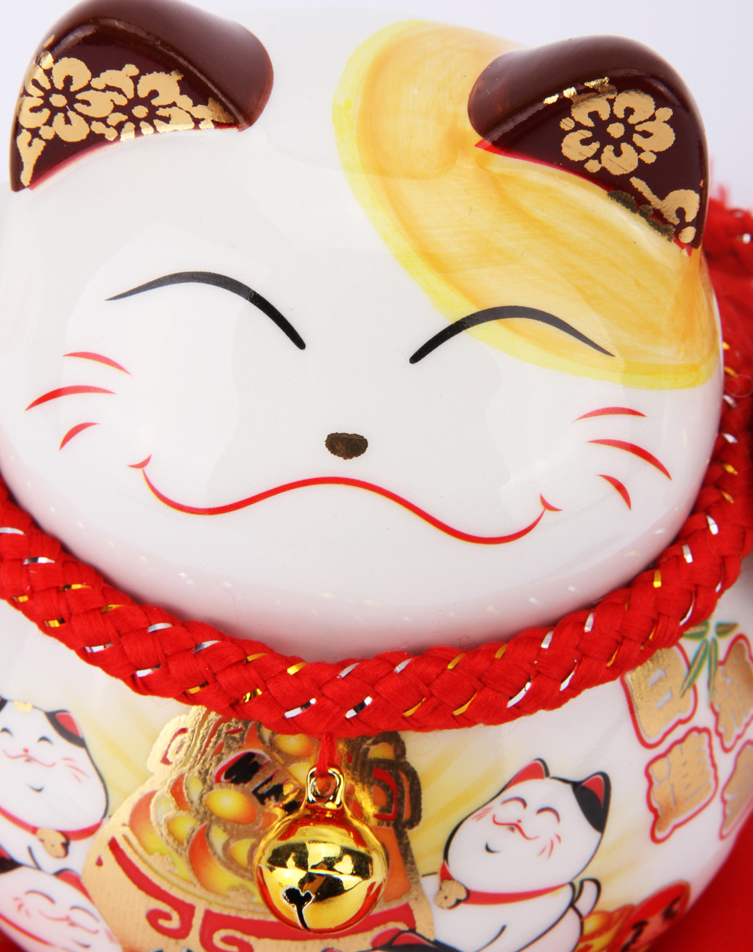彩色招财猫招财进宝六寸