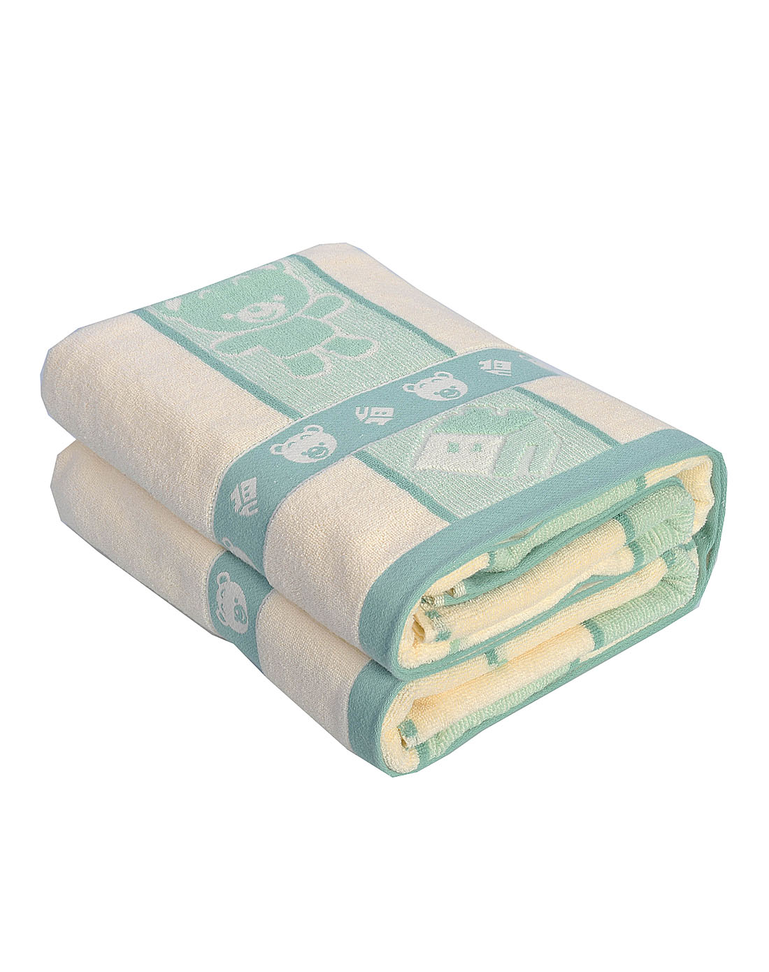 150*200cm卡通毛巾被(绿)