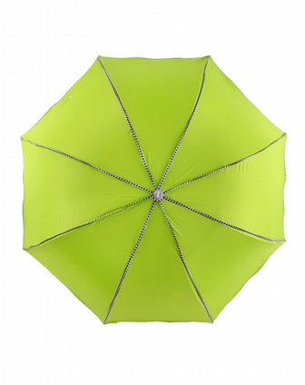绿色三折阿波罗浮水印花紫丁香伞
