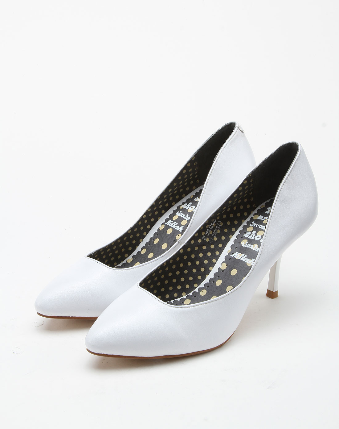 killah 白色牛皮可爱单鞋