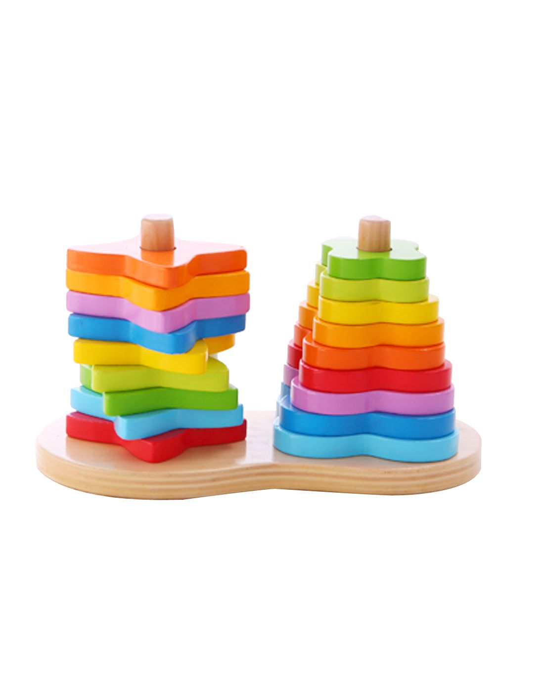 德国hape1岁 创意彩虹叠叠乐彩虹渐变堆塔e0406
