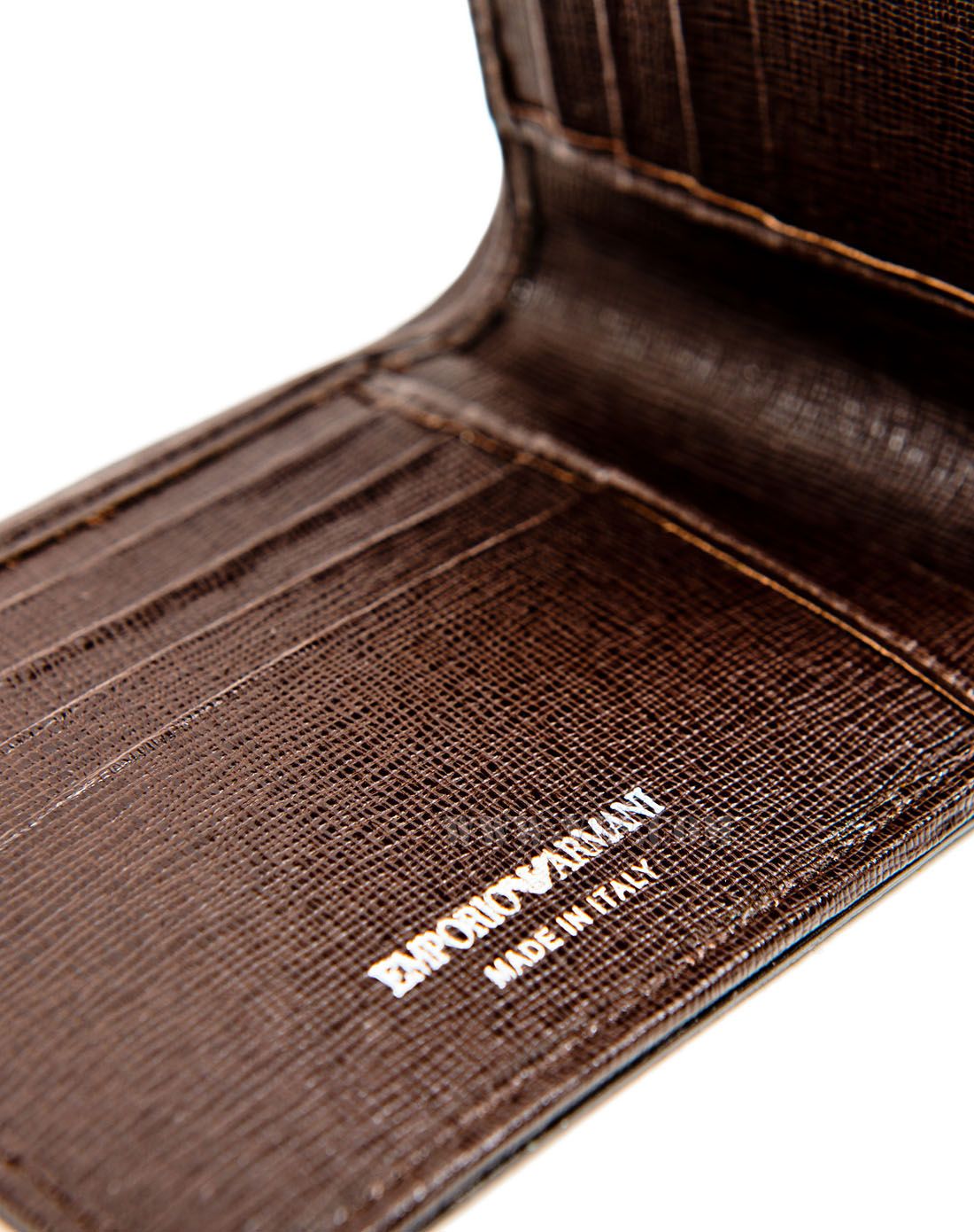 海外精选 emporio armani 男士经典logo印花短款钱包