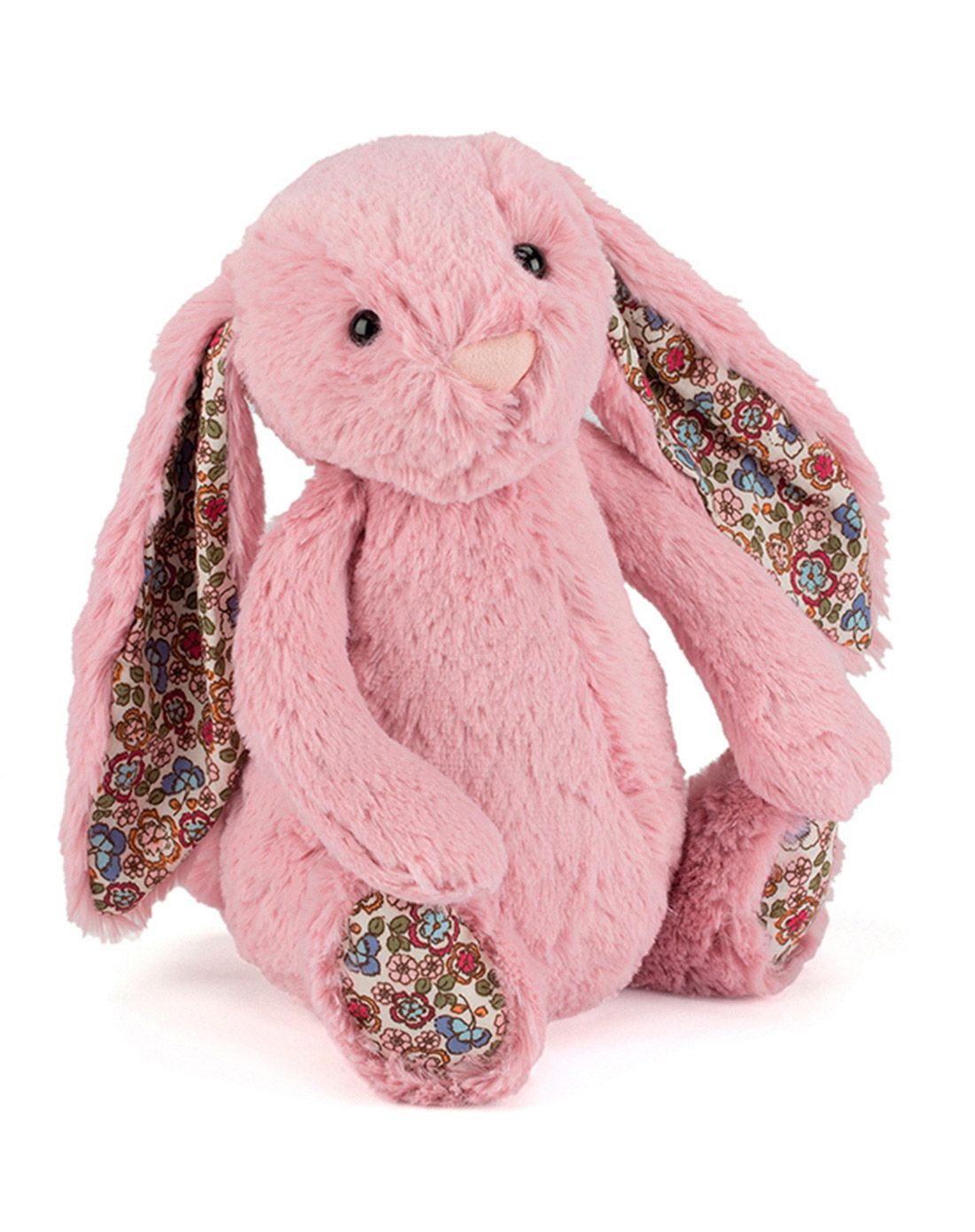 jellycat毛绒玩具-害羞系列之碎花邦尼兔郁金粉红色中号