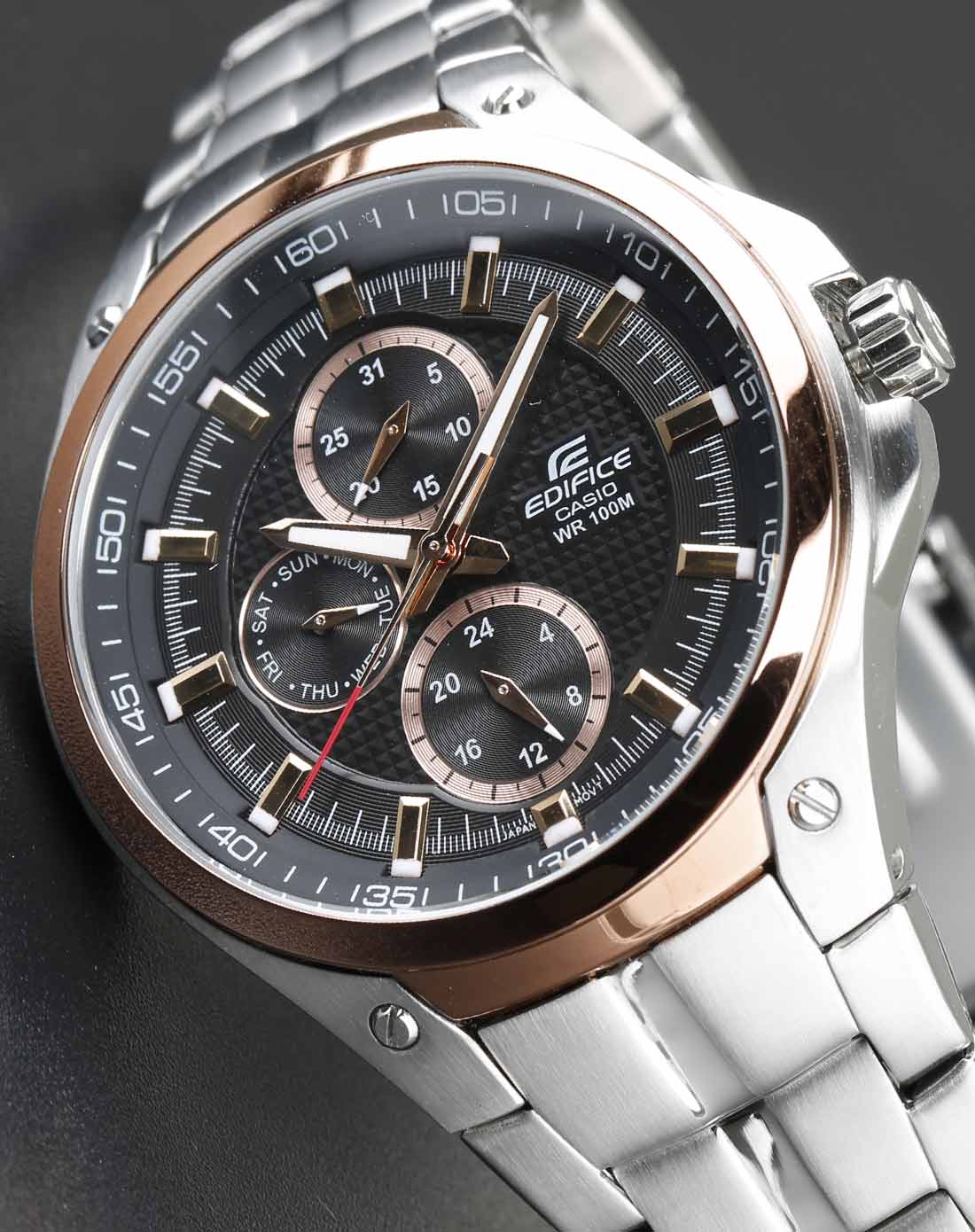 卡西欧 edifice金属系列钢带石英男表-唯品会