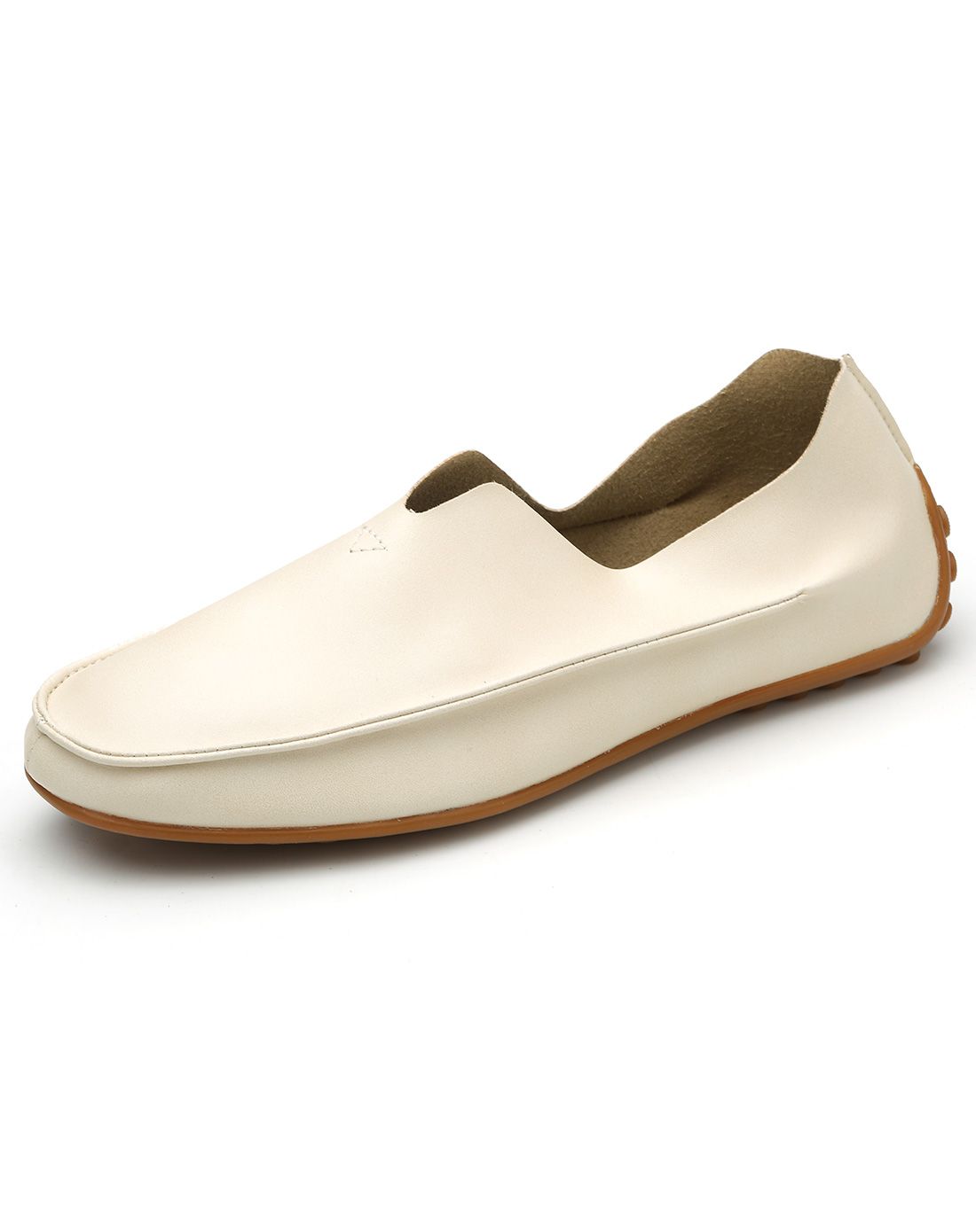 米白色轻巧舒适足弓鞋