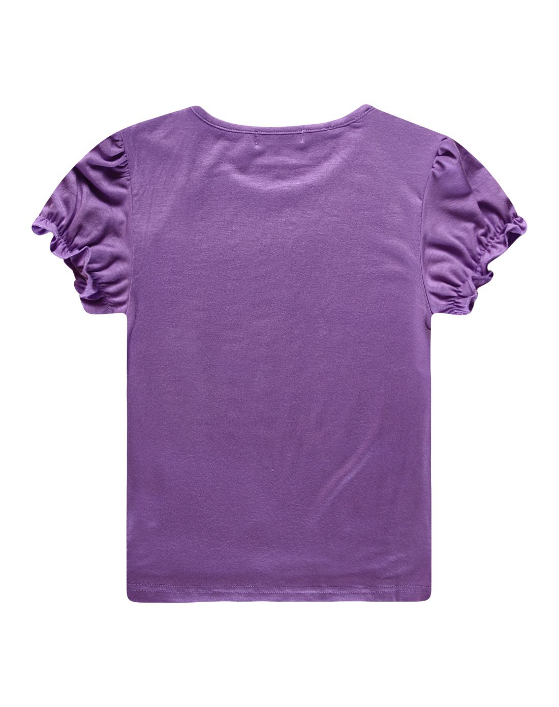 女童紫色短袖t恤